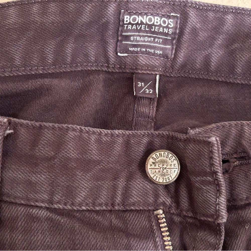 Bonobos straight leg 31x32 travel jeans - gray